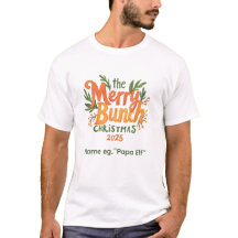 The Merry Bunch – レトロファミリークリスマスシャツ