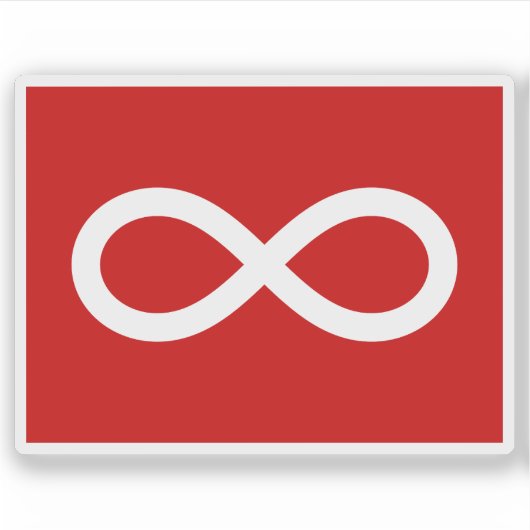 The Métis (Michif) Nation flag, Indians of Canada シール (正面)