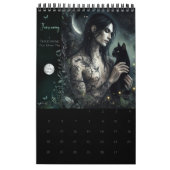 The Midnight Garden 2026 Pagan Calendar カレンダー (1月 2026)