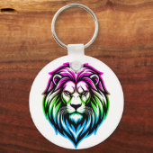 The Mighty Lion - Poly-Sovereign 'Multi-Front' キーホルダー (正面)