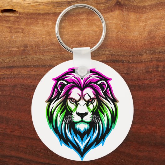 The Mighty Lion - Poly-Sovereign 'Multi-Front' キーホルダー (正面)