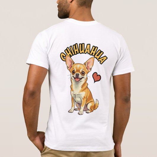 The Mighty Micro Dog Portrait - Chihuahua Tシャツ (裏面)