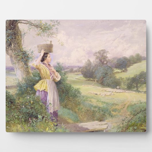 The Milkmaid, 1860 (紙のc付き) フォトプラーク (正面)