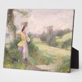 The Milkmaid, 1860 (紙のc付き) フォトプラーク (側面)