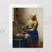 The Milkmaid by Johannes Vermeer シーズンポストカード (正面/裏面)