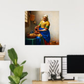 The Milkmaid by Johannes Vermeer ポスター (ホームオフィス)