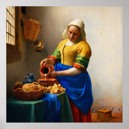 The Milkmaid by Johannes Vermeer ポスター