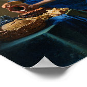 The Milkmaid by Johannes Vermeer ポスター (角)