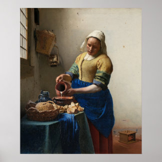 The Milkmaid by Vermeer – ポスター