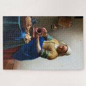 The Milkmaid, Johannes Vermeer ジグソーパズル (横)