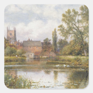 The Millpond, 1901 (キャンバス上の油) スクエアシール