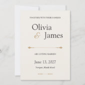 The Minimal Luxury Wedding Suite 招待状 (正面)