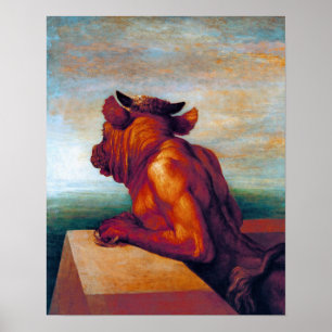 The Minotaur by George Frederick Watts ポスター