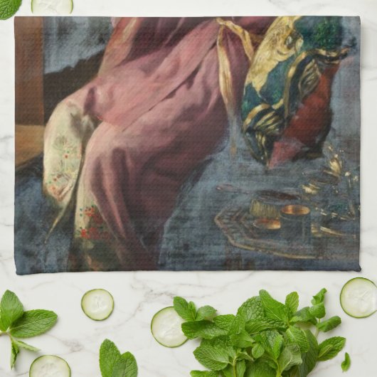 The Minx (by John Collier) キッチンタオル (折り畳み)