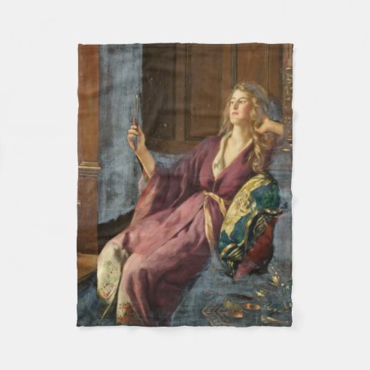 The Minx (by John Collier) フリースブランケット (正面)