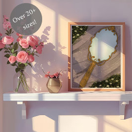 The Mirror I - A Golden Mirror on the Grass ポスター