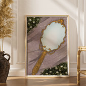 The Mirror I - A Golden Mirror on the Grass ポスター