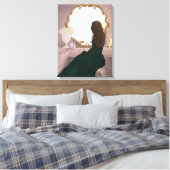 The Mirror II - Sitting in Piece キャンバスプリント (インサイチュ (寝室))