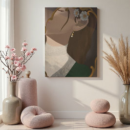 The Mirror III - A Girl Half Hidden キャンバスプリント