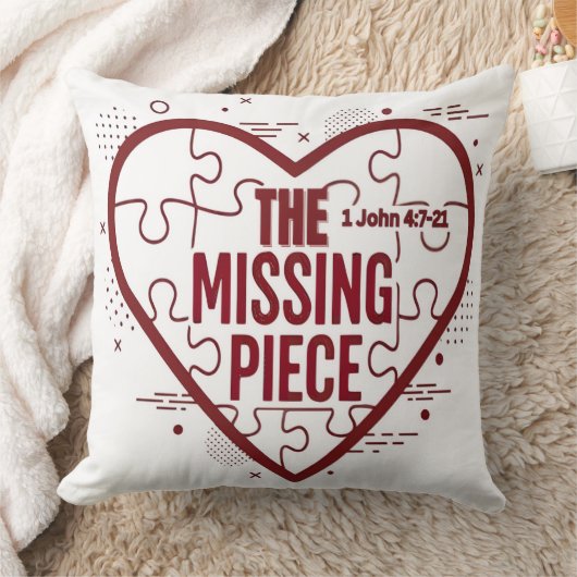 The Missing Piece – Faith Heart Design クッション (ブランケット)