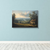 The Mist over the Morning Vineyard キャンバスプリント (インサイチュ (ウッドフロア))