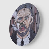 The Mobster Painting by Alfred Fox ラージ壁時計 (傾斜)