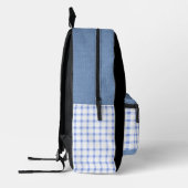 The Modern Classic — Blue & White Gingham プリントバックパック (左)