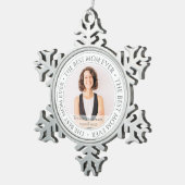 The Mom Ever最高ののモダンクラシック写真 スノーフレークピューターオーナメント (右)