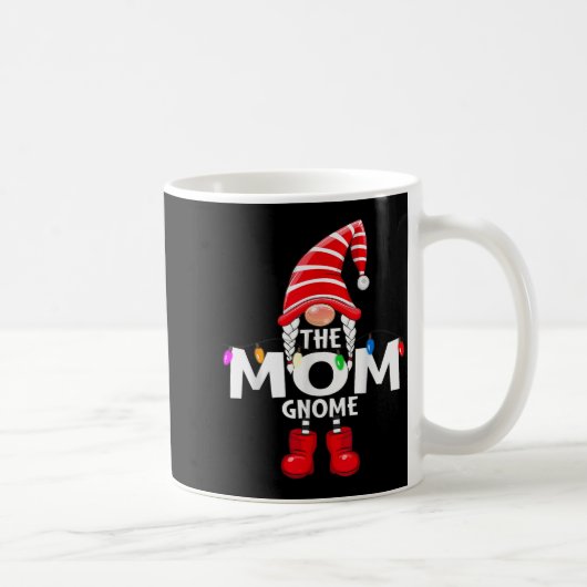 The Mom Gnome Christmas Matching Pajama  コーヒーマグカップ (右)