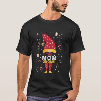 The Mom Gnome Christmas Plaid Matching Family Funn Tシャツ