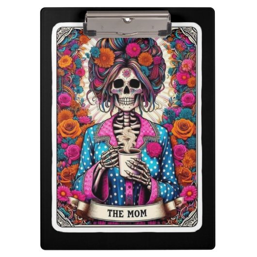 The Mom Tarot Card – 骸骨魔女コーヒーママ クリップボード (正面)