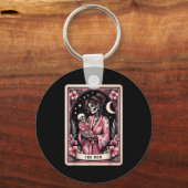 The mom tarot card skeleton mama coffee happyThe m キーホルダー (正面)