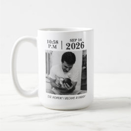 The Moment I Became a Dad, Personalized Birth Date コーヒーマグカップ