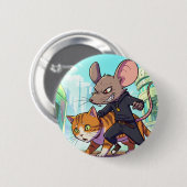 The moment the mouse beats the cat 缶バッジ (正面&裏面)