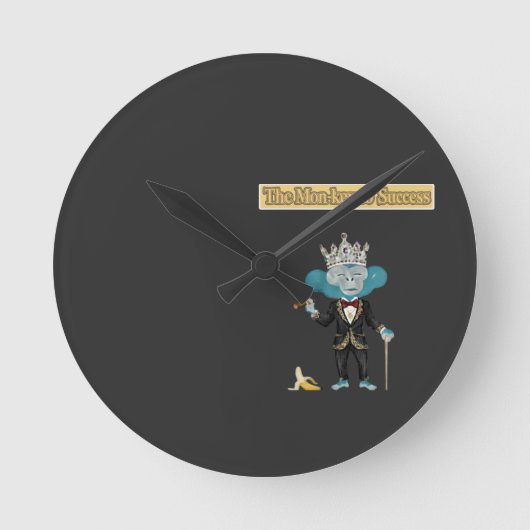 The Mon-key To success gift  ラウンド壁時計 (正面)