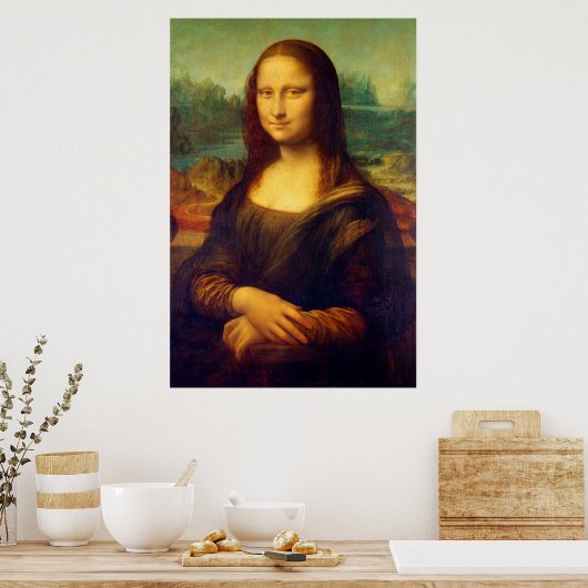 The Mona Lisa by Leonardo Da Vinci ポスター (キッチン)
