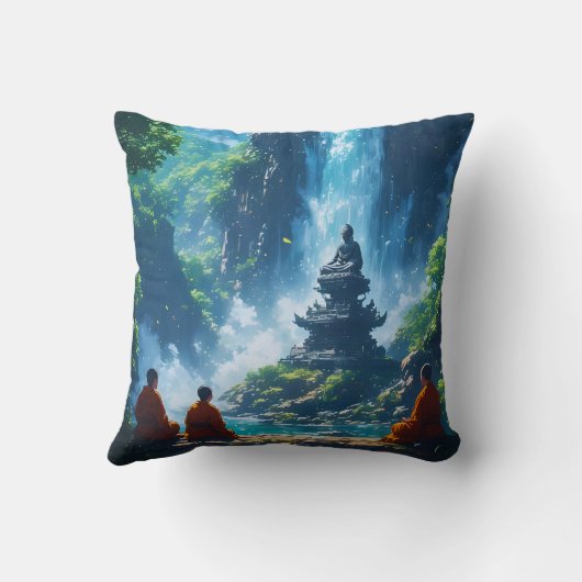 The Monks' Tranquil Ascent クッション (裏面)