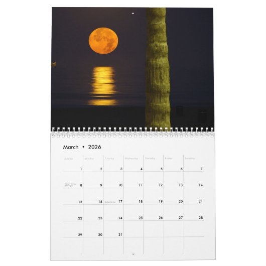 The Moon 2026 Photo Calendar カレンダー (3月 2026)