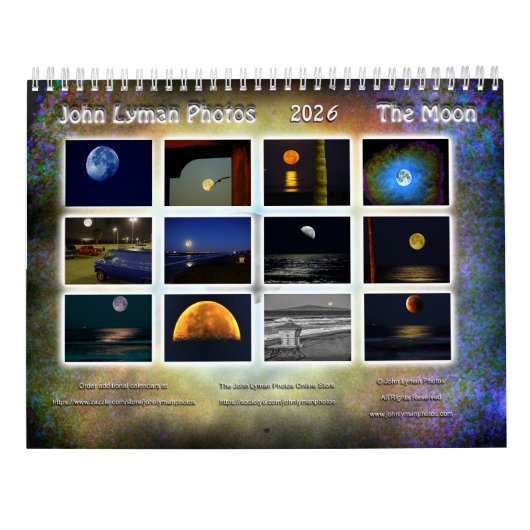 The Moon 2026 Photo Calendar カレンダー (裏面)