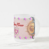 The Moon and the Sun in Love on a  フロストグラスマグカップ (正面右)