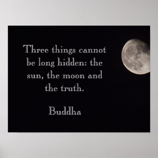 The moon and the truth - Buddha Quote - art print ポスター (正面)