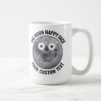 The Moon Happy Face Personalized Custom Large Mug コーヒーマグカップ