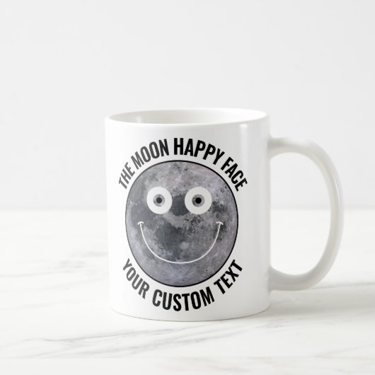 The Moon Happy Face Personalized Custom Mug コーヒーマグカップ (右)