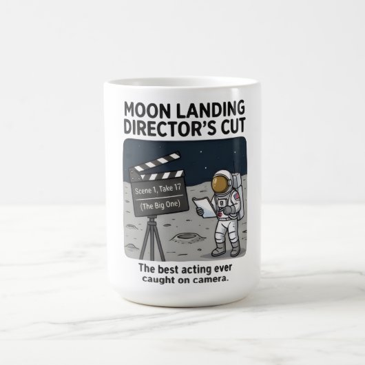 The "Moon Landing: Director’s Cut" コーヒーマグカップ (中央)