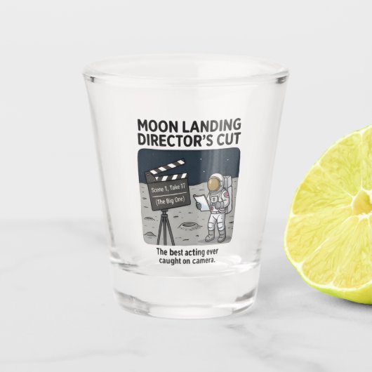 The "Moon Landing: Director’s Cut" ショットグラス (正面)