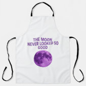 The Moon Never Looked So Good Black Text Apron エプロン (正面)