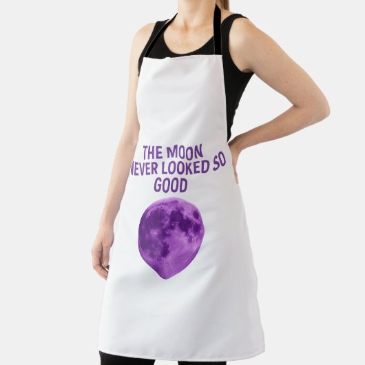 The Moon Never Looked So Good Black Text Apron エプロン (インサイチュ)