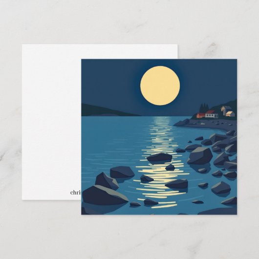 the moon reflecting upon the sea (正面/裏面)