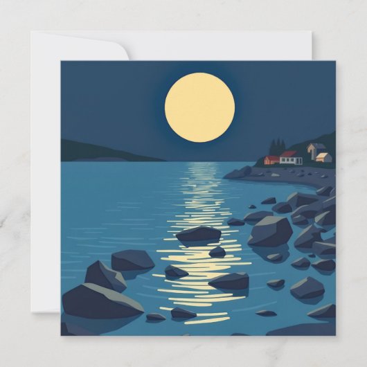 the moon reflecting upon the sea (正面)