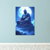 The Moon’s Blessing Over the Celestial Statue キャンバスプリント (インサイチュ (ウッドフロア))